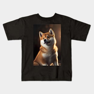 Happy Shiba Inu Dog Kids T-Shirt